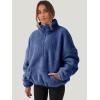 imageANRABESS Sweatshirt for Women Zip Up Hoodies Cropped Pullover Fleece Hooded Sherpa Sweaters Tops 2025 Fall Winter ClothesDeep Blue