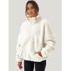 imageANRABESS Sweatshirt for Women Zip Up Hoodies Cropped Pullover Fleece Hooded Sherpa Sweaters Tops 2025 Fall Winter ClothesOffwhite