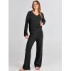 imageANRABESS Women 2 Piece Outfits Sweater Lounge Sets Long Sleeve Cable Knit Pullover and Wide Leg Pants Tracksuit Matching SetBlack