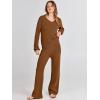 imageANRABESS Women 2 Piece Outfits Sweater Lounge Sets Long Sleeve Cable Knit Pullover and Wide Leg Pants Tracksuit Matching SetCoffee