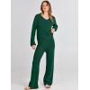 imageANRABESS Women 2 Piece Outfits Sweater Lounge Sets Long Sleeve Cable Knit Pullover and Wide Leg Pants Tracksuit Matching SetDark Green