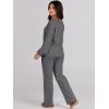 imageANRABESS Women 2 Piece Outfits Sweater Lounge Sets Long Sleeve Cable Knit Pullover and Wide Leg Pants Tracksuit Matching SetDeep Grey