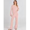 imageANRABESS Women 2 Piece Outfits Sweater Lounge Sets Long Sleeve Cable Knit Pullover and Wide Leg Pants Tracksuit Matching SetPink