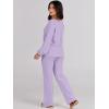 imageANRABESS Women 2 Piece Outfits Sweater Lounge Sets Long Sleeve Cable Knit Pullover and Wide Leg Pants Tracksuit Matching SetPurple