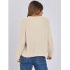 imageANRABESS Women Cardigan Sweater Dressy Casual Classic Long Sleeve Crew Neck Button Down Tweed Knit Jacket 2025 Fall OutfitsBeige