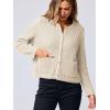 imageANRABESS Women Cardigan Sweater Dressy Casual Classic Long Sleeve Crew Neck Button Down Tweed Knit Jacket 2025 Fall OutfitsBeige