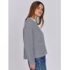 imageANRABESS Women Cardigan Sweater Dressy Casual Classic Long Sleeve Crew Neck Button Down Tweed Knit Jacket 2025 Fall OutfitsGrey