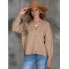 imageANRABESS Women Cardigan Sweaters 2024 Fall Oversized Button Open Front Knit Lightweight Cardigans Fall Outfits OuterwearKhaki