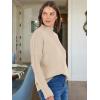 imageANRABESS Women Casual Long Sleeve Mock Funnel Neck Knit Pullover Sweater Top 2025 Fall Fashion Outfits with Exposed SeamAlmond