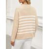 imageANRABESS Women Casual Long Sleeve Mock Funnel Neck Knit Pullover Sweater Top 2025 Fall Fashion Outfits with Exposed SeamAlmond White Stripes