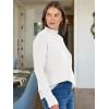 imageANRABESS Women Casual Long Sleeve Mock Funnel Neck Knit Pullover Sweater Top 2025 Fall Fashion Outfits with Exposed SeamCream White