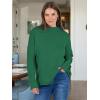 imageANRABESS Women Casual Long Sleeve Mock Funnel Neck Knit Pullover Sweater Top 2025 Fall Fashion Outfits with Exposed SeamGrass