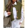 imageANRABESS Women Chunky Knit Sweater Vest Button Down Casual Sleeveless Cardigan with Pockets Spring Trendy Outfits 2025Army Green