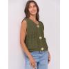 imageANRABESS Women Chunky Knit Sweater Vest Button Down Casual Sleeveless Cardigan with Pockets Spring Trendy Outfits 2025Army Green