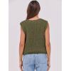 imageANRABESS Women Chunky Knit Sweater Vest Button Down Casual Sleeveless Cardigan with Pockets Spring Trendy Outfits 2025Army Green
