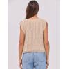 imageANRABESS Women Chunky Knit Sweater Vest Button Down Casual Sleeveless Cardigan with Pockets Spring Trendy Outfits 2025Beige
