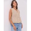 imageANRABESS Women Chunky Knit Sweater Vest Button Down Casual Sleeveless Cardigan with Pockets Spring Trendy Outfits 2025Beige