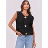 imageANRABESS Women Chunky Knit Sweater Vest Button Down Casual Sleeveless Cardigan with Pockets Spring Trendy Outfits 2025Black