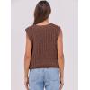 imageANRABESS Women Chunky Knit Sweater Vest Button Down Casual Sleeveless Cardigan with Pockets Spring Trendy Outfits 2025Coffee