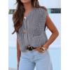 imageANRABESS Women Chunky Knit Sweater Vest Button Down Casual Sleeveless Cardigan with Pockets Spring Trendy Outfits 2025Gray