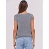 imageANRABESS Women Chunky Knit Sweater Vest Button Down Casual Sleeveless Cardigan with Pockets Spring Trendy Outfits 2025Gray