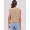 imageANRABESS Women Chunky Knit Sweater Vest Button Down Casual Sleeveless Cardigan with Pockets Spring Trendy Outfits 2025Khaki