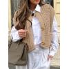 imageANRABESS Women Chunky Knit Sweater Vest Button Down Casual Sleeveless Cardigan with Pockets Spring Trendy Outfits 2025Khaki