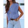 imageANRABESS Women Chunky Knit Sweater Vest Button Down Casual Sleeveless Cardigan with Pockets Spring Trendy Outfits 2025Light Blue