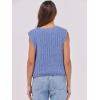 imageANRABESS Women Chunky Knit Sweater Vest Button Down Casual Sleeveless Cardigan with Pockets Spring Trendy Outfits 2025Light Blue