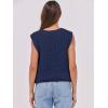 imageANRABESS Women Chunky Knit Sweater Vest Button Down Casual Sleeveless Cardigan with Pockets Spring Trendy Outfits 2025Navy Blue