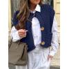 imageANRABESS Women Chunky Knit Sweater Vest Button Down Casual Sleeveless Cardigan with Pockets Spring Trendy Outfits 2025Navy Blue