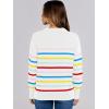 imageANRABESS Women Fall Fashion Sweaters Striped Long Sleeve Crewneck Loose Fit Cozy Knit Trendy Pullover Sweater TopsRainbow