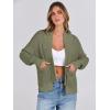imageANRABESS Women Jackets Sweaters Long Sleeve Open Front Loose Lightweight Knit Cropped Cardigan 2025 Fall Trendy CoatsArmy Green