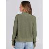 imageANRABESS Women Jackets Sweaters Long Sleeve Open Front Loose Lightweight Knit Cropped Cardigan 2025 Fall Trendy CoatsArmy Green
