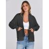 imageANRABESS Women Jackets Sweaters Long Sleeve Open Front Loose Lightweight Knit Cropped Cardigan 2025 Fall Trendy CoatsBlack