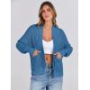 imageANRABESS Women Jackets Sweaters Long Sleeve Open Front Loose Lightweight Knit Cropped Cardigan 2025 Fall Trendy CoatsBlue