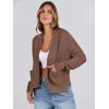 imageANRABESS Women Jackets Sweaters Long Sleeve Open Front Loose Lightweight Knit Cropped Cardigan 2025 Fall Trendy CoatsBrown