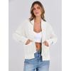 imageANRABESS Women Jackets Sweaters Long Sleeve Open Front Loose Lightweight Knit Cropped Cardigan 2025 Fall Trendy CoatsCream White