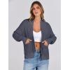 imageANRABESS Women Jackets Sweaters Long Sleeve Open Front Loose Lightweight Knit Cropped Cardigan 2025 Fall Trendy CoatsDeep Grey