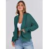 imageANRABESS Women Jackets Sweaters Long Sleeve Open Front Loose Lightweight Knit Cropped Cardigan 2025 Fall Trendy CoatsGreen