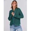 imageANRABESS Women Jackets Sweaters Long Sleeve Open Front Loose Lightweight Knit Cropped Cardigan 2025 Fall Trendy CoatsGreen
