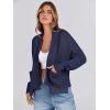 imageANRABESS Women Jackets Sweaters Long Sleeve Open Front Loose Lightweight Knit Cropped Cardigan 2025 Fall Trendy CoatsNavy Blue