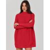 imageANRABESS Women Oversized Casual Loose Turtleneck Long Sleeve Slouchy Baggy Knit Tunic Sweaters Pullover 2025 Fall OutfitsRed