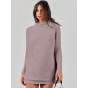 imageANRABESS Women Oversized Casual Loose Turtleneck Long Sleeve Slouchy Baggy Knit Tunic Sweaters Pullover 2025 Fall OutfitsRed Apricot