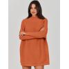 imageANRABESS Women Oversized Casual Loose Turtleneck Long Sleeve Slouchy Baggy Knit Tunic Sweaters Pullover 2025 Fall OutfitsRust Orange