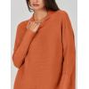 imageANRABESS Women Oversized Casual Loose Turtleneck Long Sleeve Slouchy Baggy Knit Tunic Sweaters Pullover 2025 Fall OutfitsRust Orange