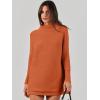 imageANRABESS Women Oversized Casual Loose Turtleneck Long Sleeve Slouchy Baggy Knit Tunic Sweaters Pullover 2025 Fall OutfitsRust Orange