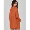 imageANRABESS Women Oversized Casual Loose Turtleneck Long Sleeve Slouchy Baggy Knit Tunic Sweaters Pullover 2025 Fall OutfitsRust Orange