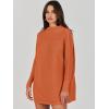 imageANRABESS Women Oversized Casual Loose Turtleneck Long Sleeve Slouchy Baggy Knit Tunic Sweaters Pullover 2025 Fall OutfitsRust Orange