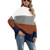 imageANRABESS Women Oversized Casual Loose Turtleneck Long Sleeve Slouchy Baggy Knit Tunic Sweaters Pullover 2025 Fall OutfitsWhite Gray